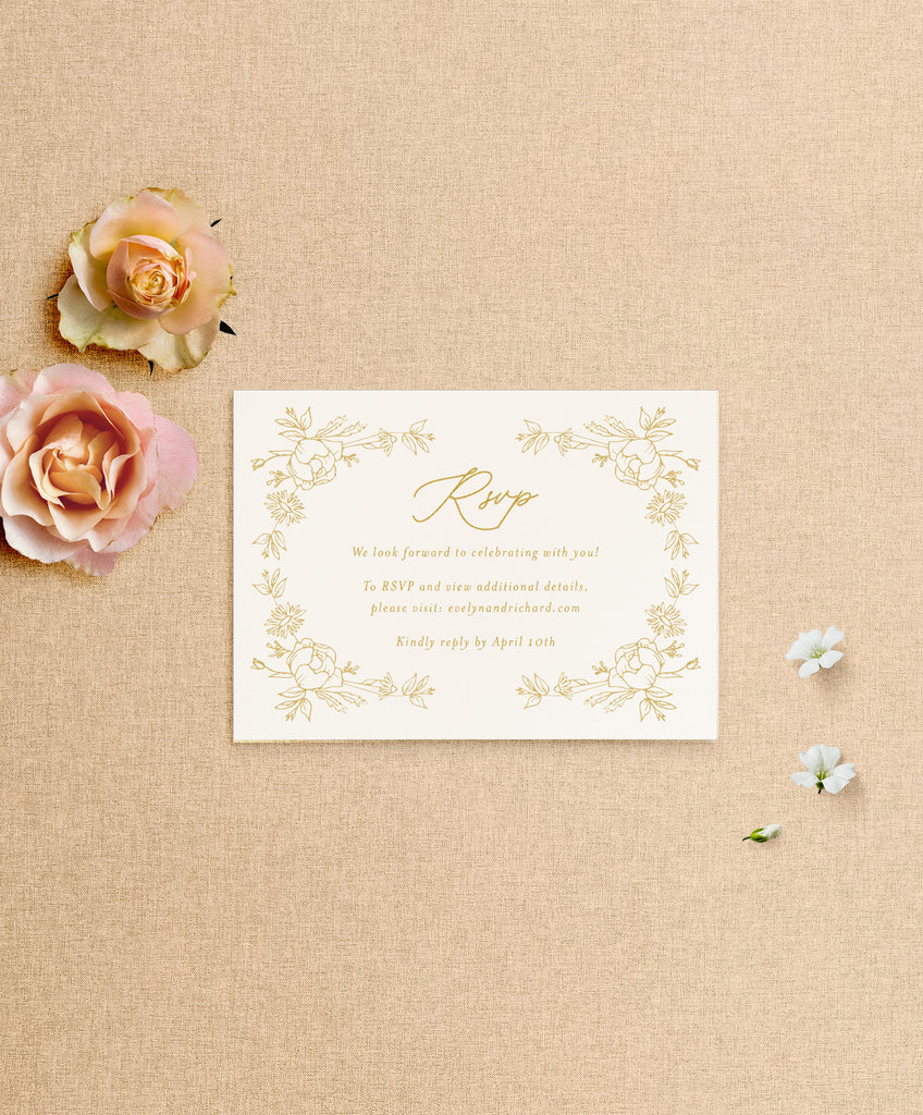 Whimsical Floral Wedding Invitation