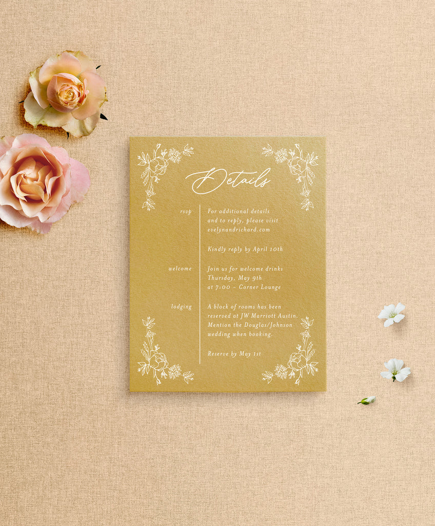 Whimsical Floral Wedding Invitation