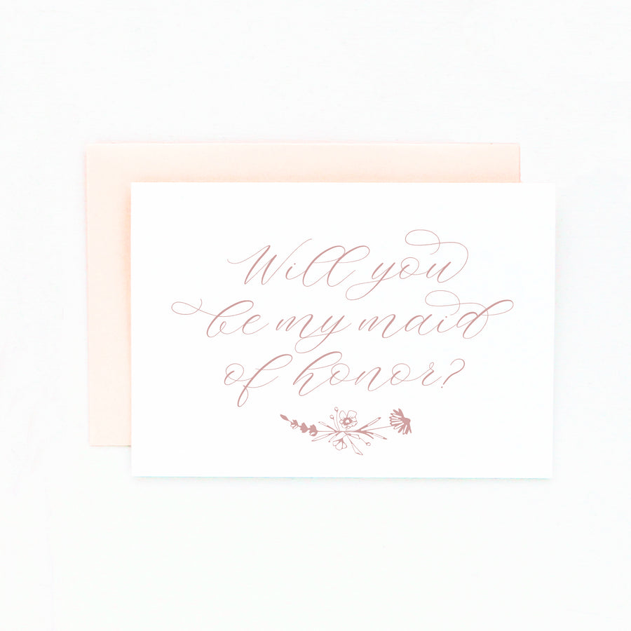 maid of honor card