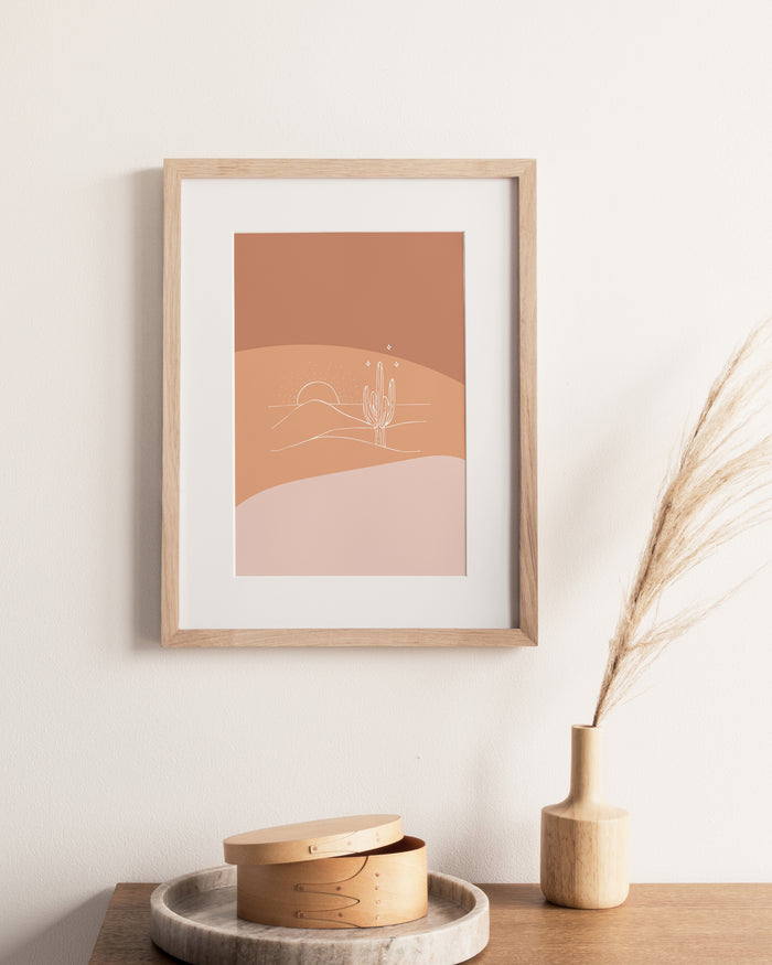 desert sunset print