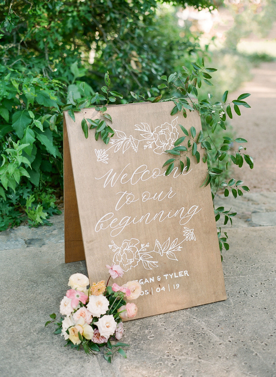 Paper Sign Design copper sign stand – Peach Paper & Design